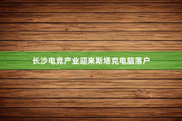 长沙电竞产业迎来斯塔克电脑落户